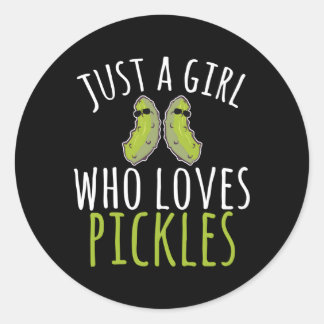 Sticker Rond Juste Un Qui Aime Les Pickles Pickles Pickle