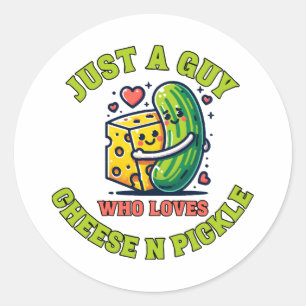 Sticker Rond Juste un type qui aime les pickles