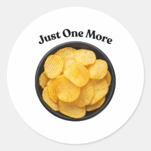 Sticker Rond Juste une chipe de pomme de terre de plus - ne peu