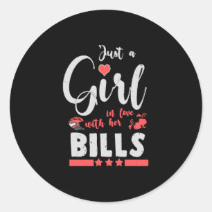 Sticker Rond Juste Une Fille Qui Aime Ses Bills