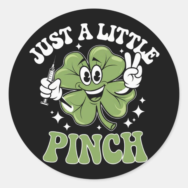 Sticker Rond Juste une petite pincée St Patrick's Day (Devant)