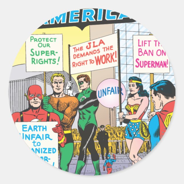 Sticker Rond Justice League of America Numéro 28 - Juin (Devant)
