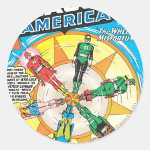 Sticker Rond Justice League of America Numéro 6 - Sept