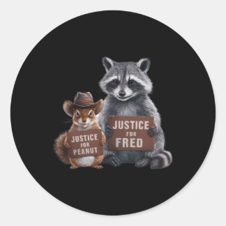 Sticker Rond Justice Pour L'Arachide L'Écureuil Justice Pour Fr