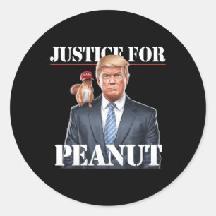 Sticker Rond Justice Pour L'Arachide L'Écureuil - Noël Noël S