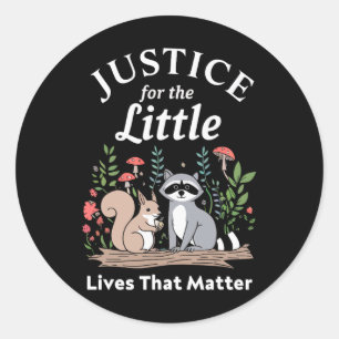 Sticker Rond Justice Pour L'Arachide L'Écureuil - Noël Noël S
