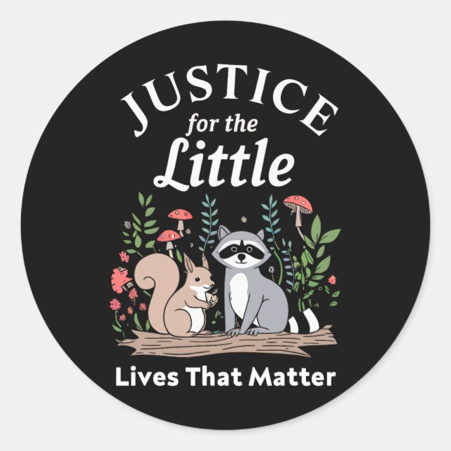 Sticker Rond Justice Pour L'Arachide L'Écureuil - Noël Noël S (Devant)
