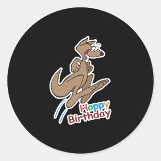 Sticker Rond juteux anniversaire kangaroo