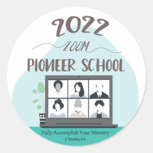 Sticker Rond JW Ministry Supply Zoom Pioneer School 2022