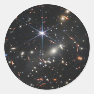 Sticker Rond JWST James Webb Télescope Spatial Première image