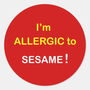 Sticker Rond k8 - Je suis allergique - SESAME.