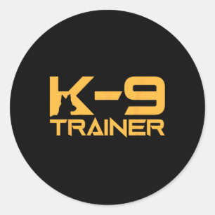 Sticker Rond K-9 K9 Entraîneur de chiens Police Sécurité Hallow