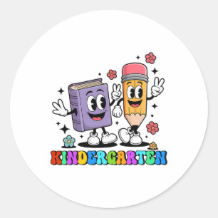 Sticker Rond K Est Pour La Maternelle Livre De Crayon Enseignan