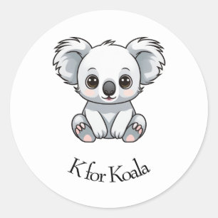 Sticker Rond K pour Koala