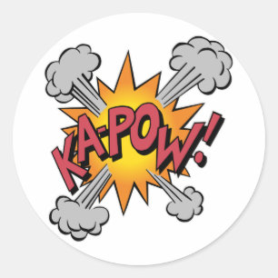 Sticker Rond KA-POW! Bande Dessinée Graphique