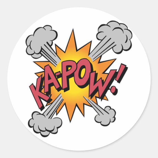Sticker Rond KA-POW! Bande Dessinée Graphique (Devant)