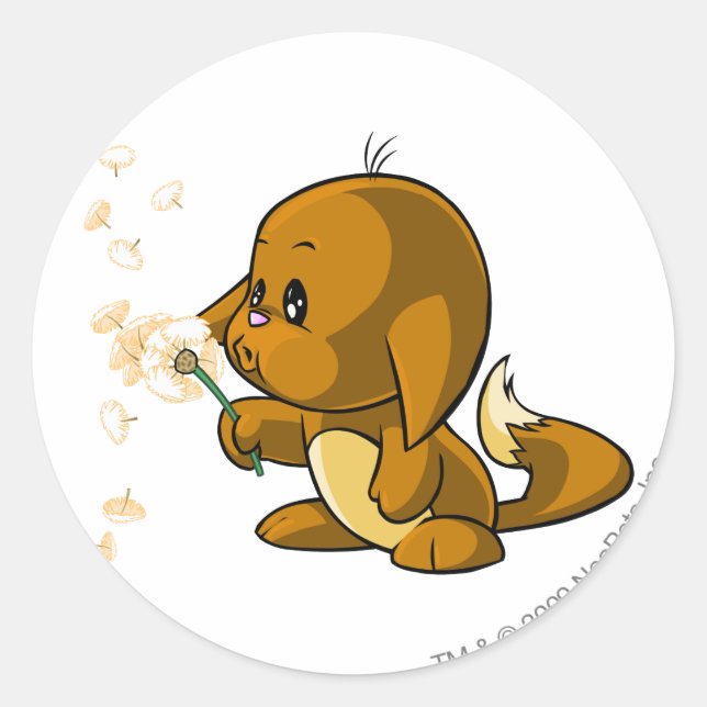 Sticker Rond Kacheek Brown (Devant)