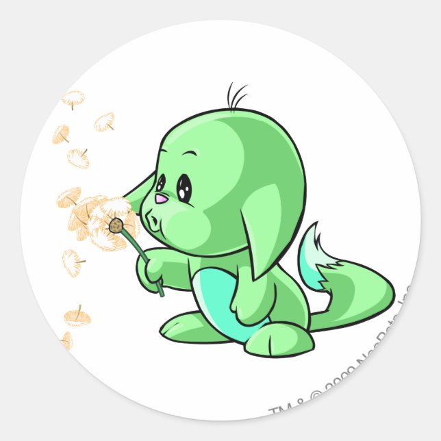 Sticker Rond Kacheek Green (Devant)