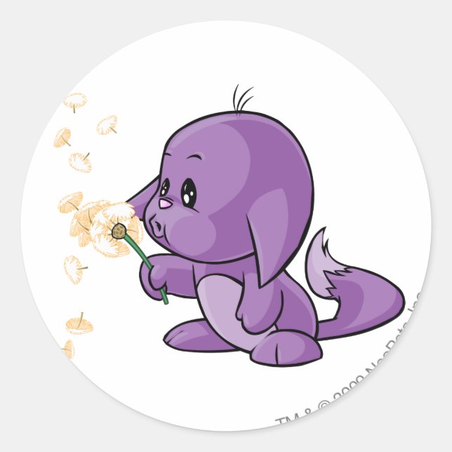 Sticker Rond Kacheek Purple (Devant)