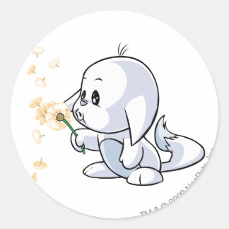 Sticker Rond Kacheek White
