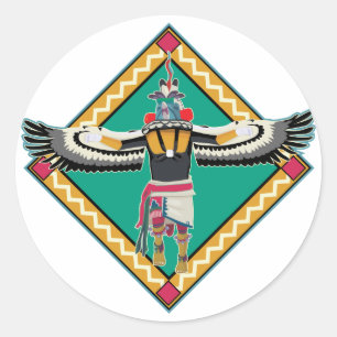 Sticker Rond Kachina Danseuse