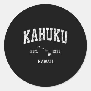 Sticker Rond Kahuku Hawaii Hi Sports