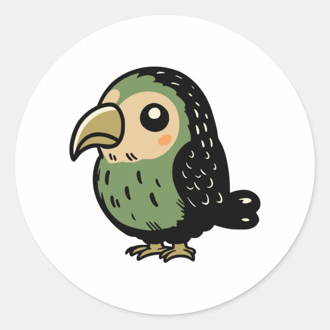 Sticker Rond Kakapo (Devant)