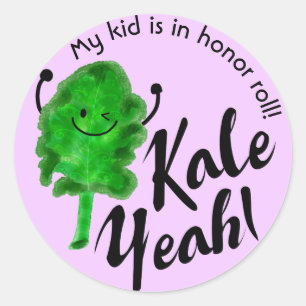 Sticker Rond Kale Pun Positif - Kale Ouais !