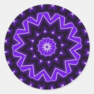 Sticker Rond Kaledoscope violet