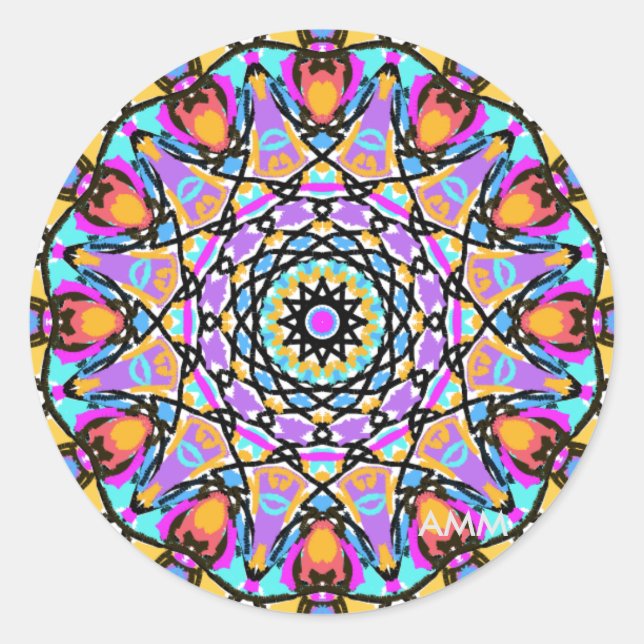 Sticker Rond Kaleidoscope (Devant)