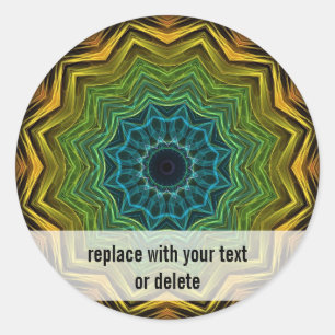 Sticker Rond Kaleidoscope à puits coloré