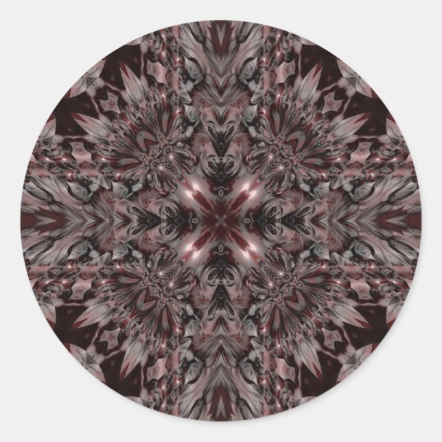 Sticker Rond kaléidoscope cool imaginaire (Devant)