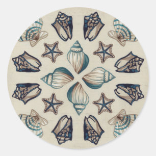 Sticker Rond Kaleidoscope côtier I