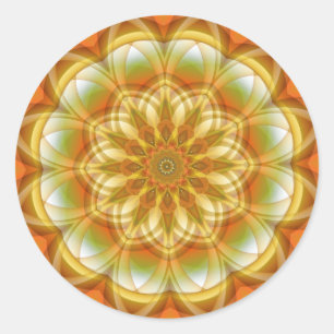 Sticker Rond Kaleidoscope d'automne