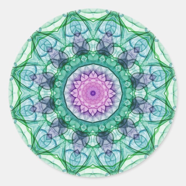 Sticker Rond Kaléidoscope de Lily d'eau (Devant)