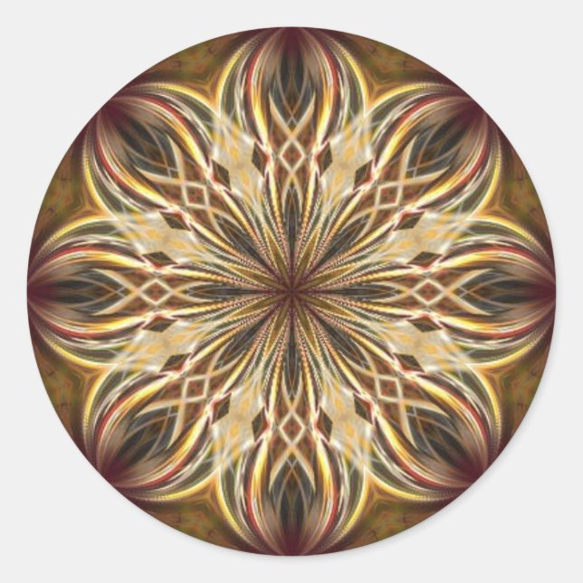 Sticker Rond Kaléidoscope de maroon de Noël (Devant)