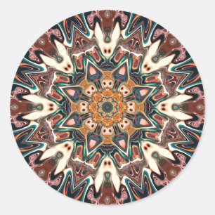 Sticker Rond Kaleidoscope des couleurs
