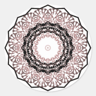 Sticker Rond Kaleidoscope, mandala