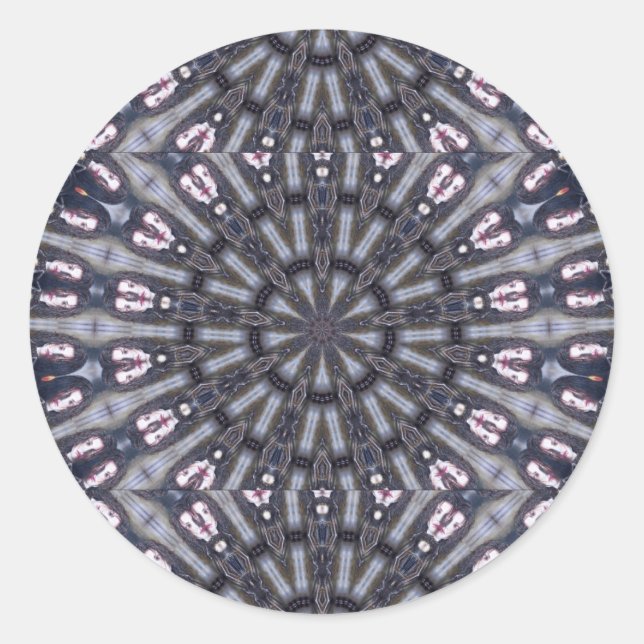 STICKER ROND KALEIDOSCOPE PSYCHÉDÉLIQUE /MÉMOIRES MYSTIQUES (Devant)