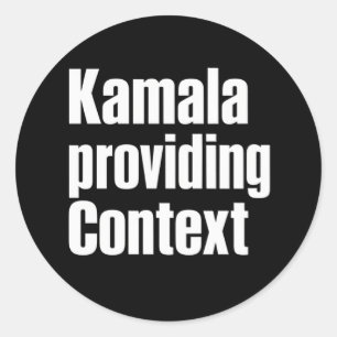 Sticker Rond Kamala Brat Lime Green Fournissant un Contexte