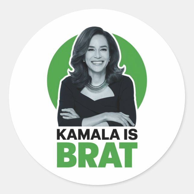 Sticker Rond Kamala est un sarcastique amusant (Devant)