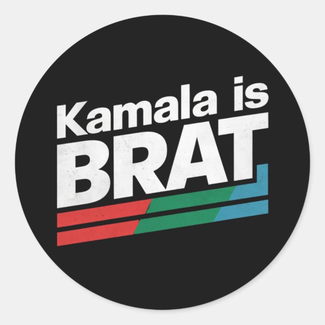 Sticker Rond Kamala Est Une Enfant Gâtée (Devant)
