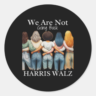 Sticker Rond Kamala Haris Waltz 2024 Madame la Présidente Nous