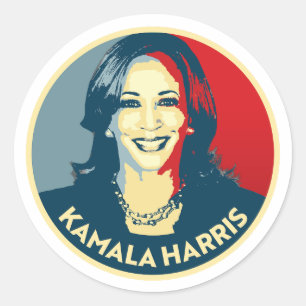 Sticker Rond Kamala Harris