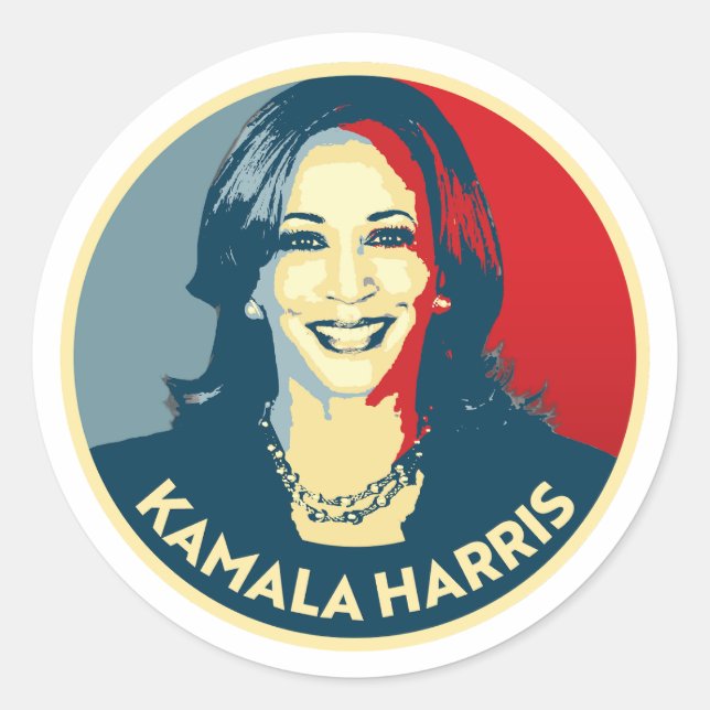 Sticker Rond Kamala Harris (Devant)