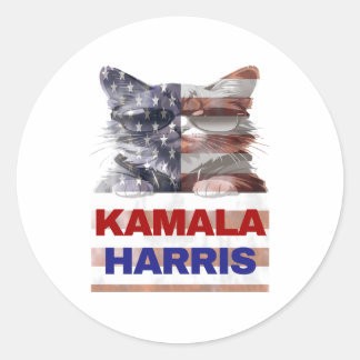 Sticker Rond Kamala Harris.