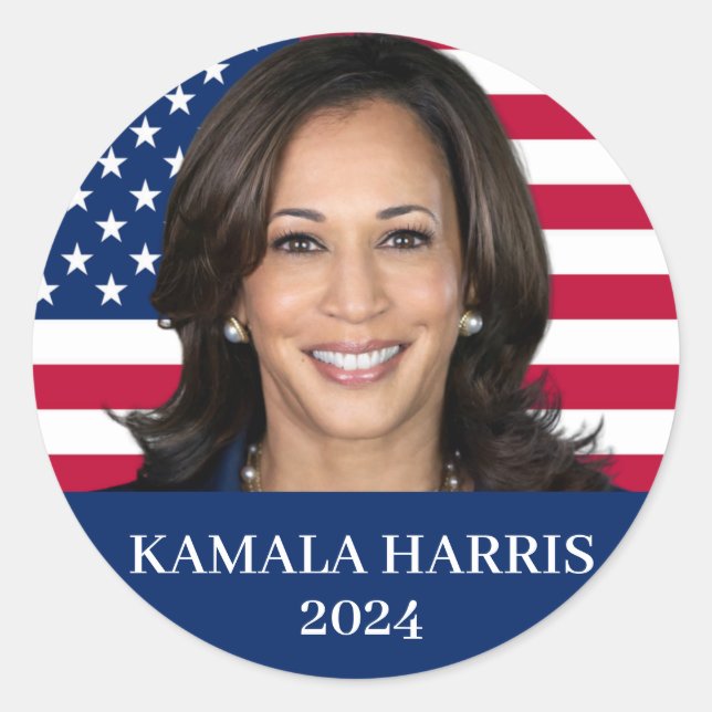 Sticker Rond Kamala Harris 2024 (Devant)