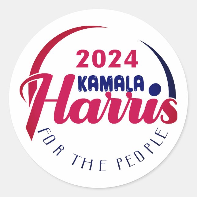 STICKER ROND KAMALA HARRIS 2024 (Devant)