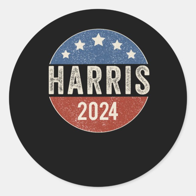 Sticker Rond Kamala Harris 2024 1 (Devant)