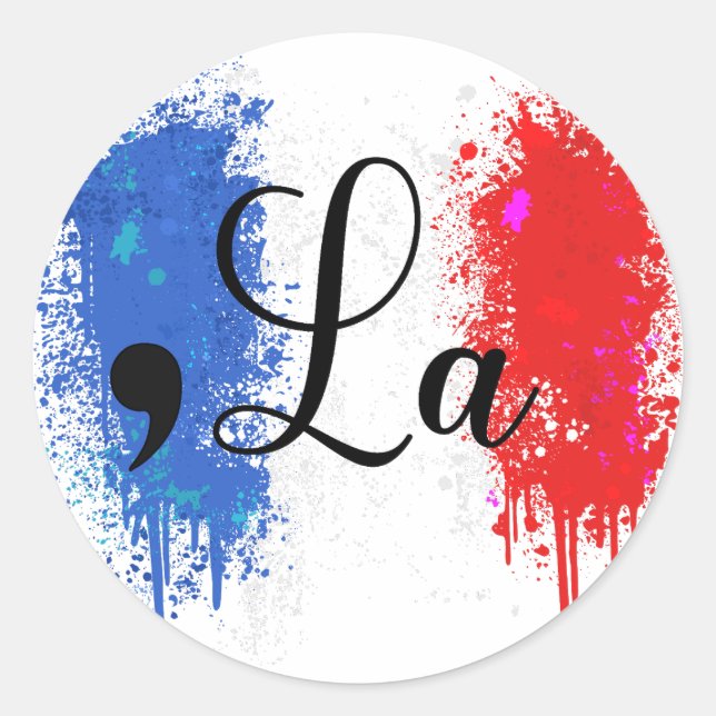 Sticker Rond Kamala Harris 2024 - Comma Électorale Présidentiel (Devant)